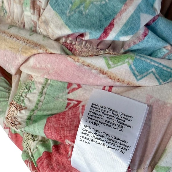 NEW Farm Rio Rainbow Sunset Halter Maxi Bow Dress Size M Cotton Crochet Trim - Picture 10 of 11